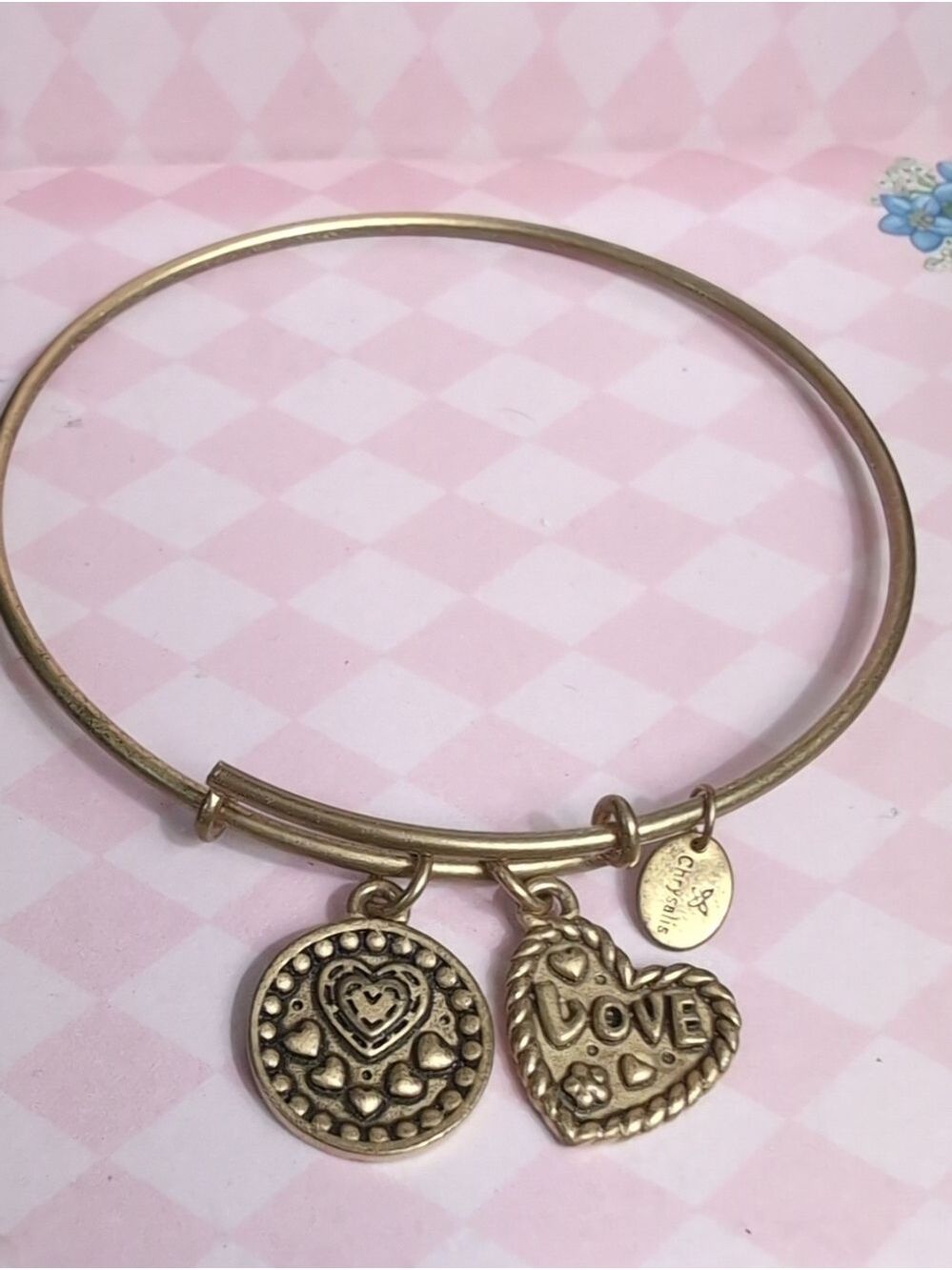 Bubble Love & Heart Medallion Charm Bracelet By Chrysalis